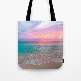 Aerial Photography Beautiful: Turquoise Sunset Relaxing, Peaceful, Coastal Seashore Tote Bag