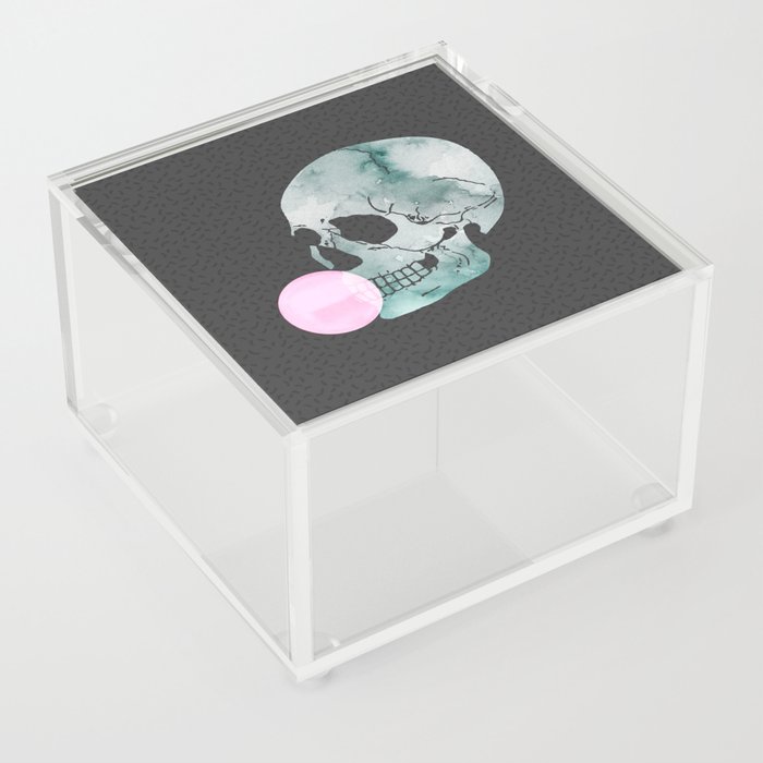 Bubble Gum Skull Acrylic Box