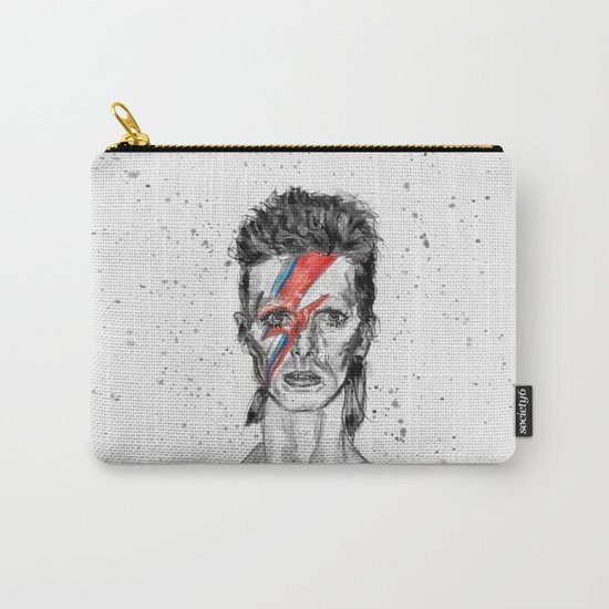 Bowie Inspired David in BW Carry-All Pouch