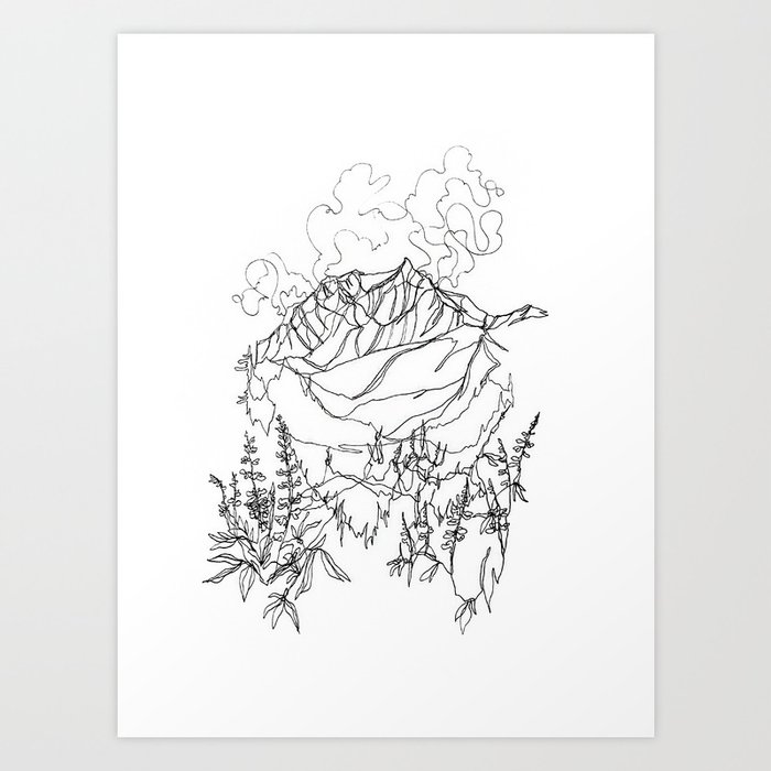 Lupine Time :: Single Line Kunstdrucke Lupine Time :: Single Line Kunstdrucke