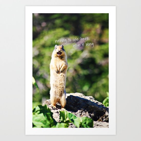 Angry Squirrel Has A Friend Art Print