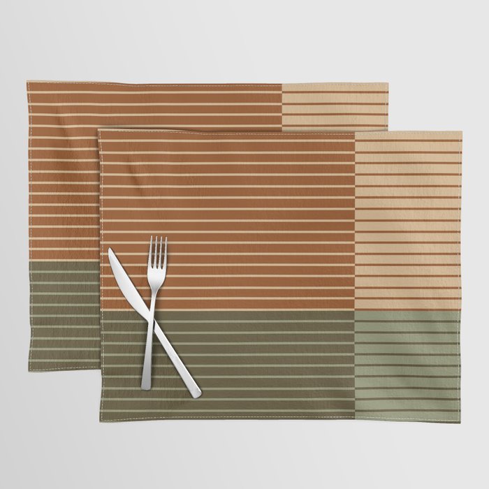 Color Block Line Abstract XIV Placemat