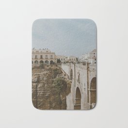 Puente Nuevo Bridge | City of Ronda | Spain Travel Photography Bath Mat | Cliffs, Historic, Andalusia, Vintage, Houses, White, Architecture, City, Photo, Summer 
