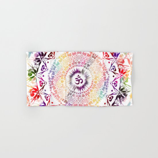 Radiant Om Mandala Hand & Bath Towel
