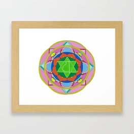 Heart Chakra Mandala Framed Art Print