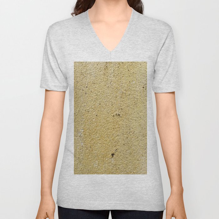 Old yellow paint surface texture and background  V Neck T Shirt