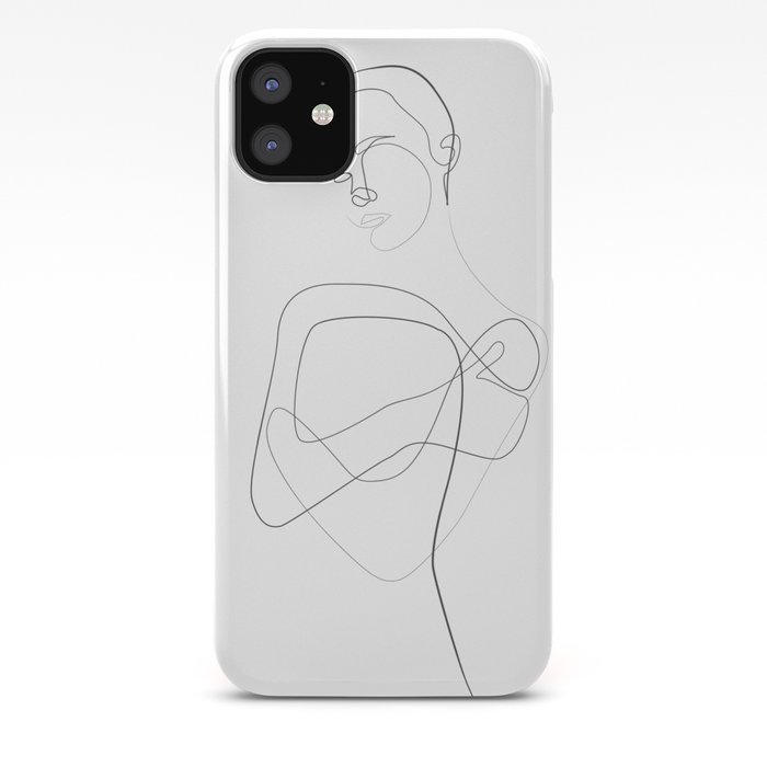 Abstract Female Body Line Illustration Iphone Case By Infinitenoon