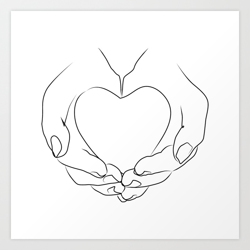 Mother S Day Hands Holding A Heart Art Print By Aelissedesign Society6 You can edit any of drawings via our online image editor before downloading. mother s day hands holding a heart art print by aelissedesign