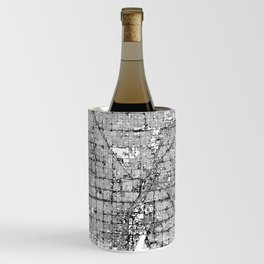 Las Vegas White Map Wine Chiller