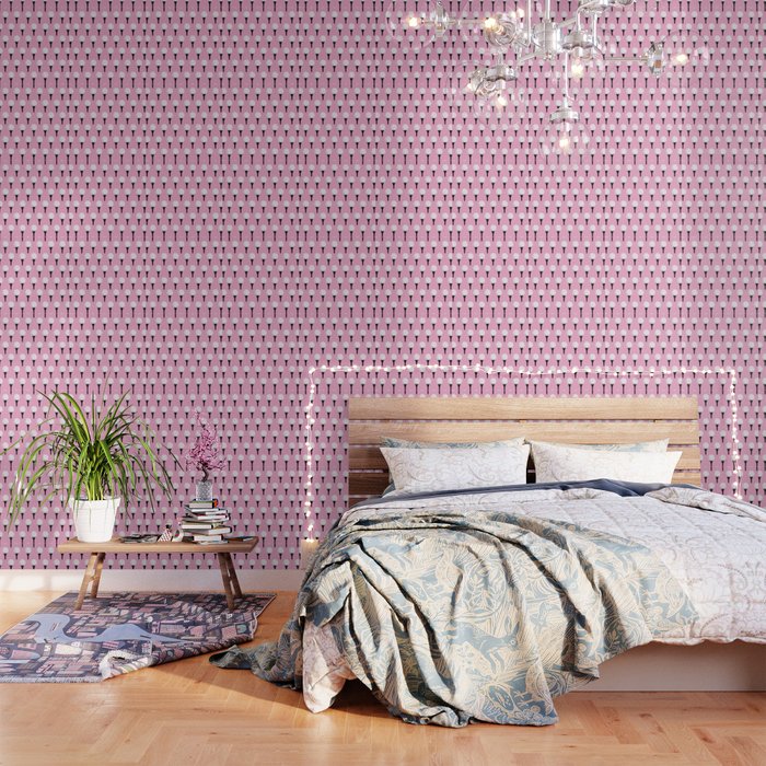 Golf Ball & Tee Pattern (Pink) Wallpaper