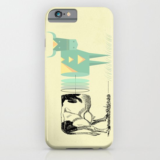 the black and white cow who wanted to be colorfully geometric iPhone & iPod Case