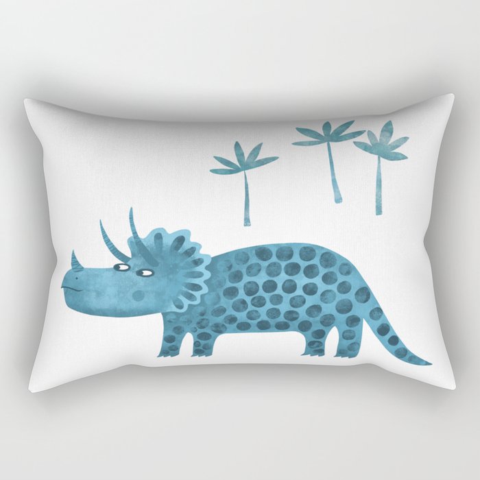 Triceratops Dinosaur Rectangular Pillow