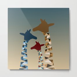 Abstract Colored Giraffe Family Metal Print | Pattern, Animal, Illustration, Giraffe, Animalgiraffe, Abstractgiraffe, Giraffedesign, Abstract, Giraffes, Digital 