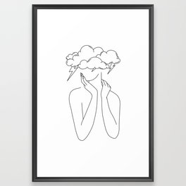 Woman Storm Framed Art Print