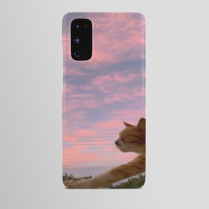 lazy cat Android Case