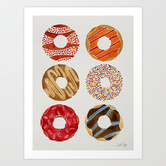 Half Dozen Donuts Art Print