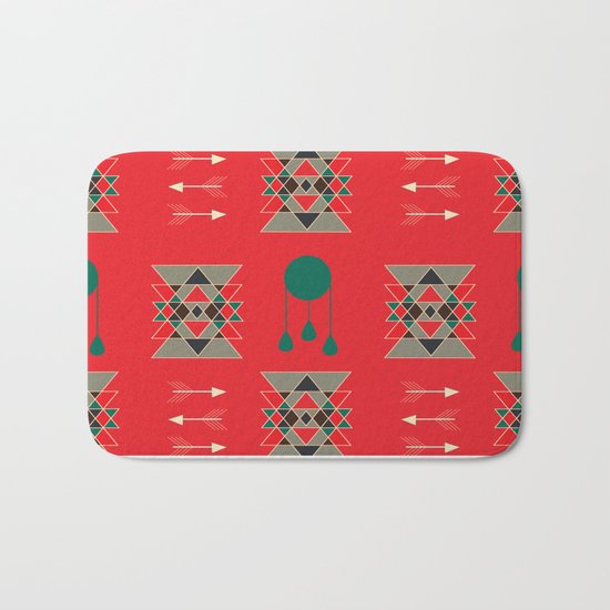 dream-catcher Red Bath Mat