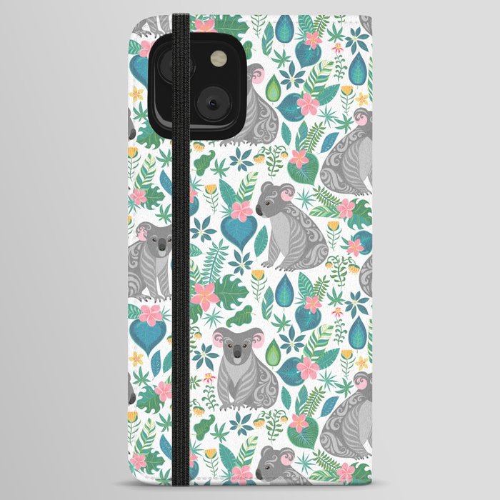 Floral Koala iPhone Wallet Case