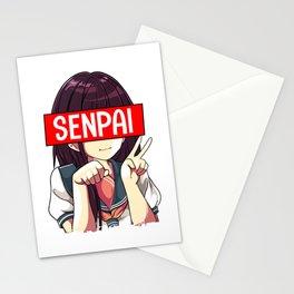 Senpai Anime Girl Japanese Cute Manga Kawaii Stationery Card