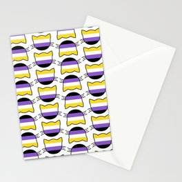 Non-Binary Flag Kitty Cat Tile Stationery Card