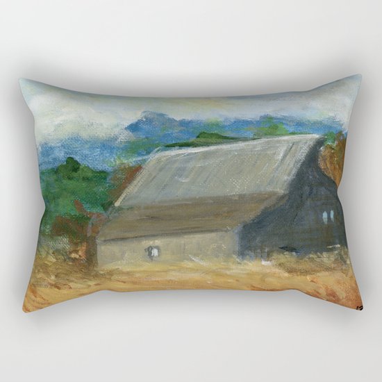 Country Barn Rectangular Pillow