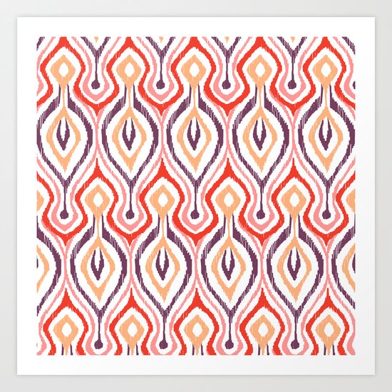 Sketchy Ikat - Nebula Art Print
