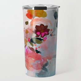 floral bloom abstract painting Travel Mug