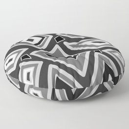 Abstract black geometrical shapes Floor Pillow