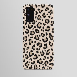 BLACK and WHITE LEOPARD PRINT – Ecru | Collection : Leopard spots – Punk Rock Animal Prints | Android Case