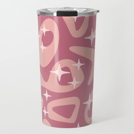 Retro Mid Century Modern Abstract Composition 828 Dusty Rose Travel Mug