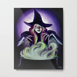 The Wickedy Witch Metal Print | Acrylic, Paintingoncanvas, Wickedwitch, Halloween, Witch, Spookyseason, Monster, Spooky, Painting, Illustration 