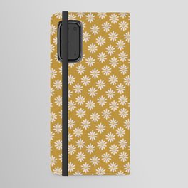 Retro Daisy Flower - Goldenrod Yellow white pink blush Android Wallet Case