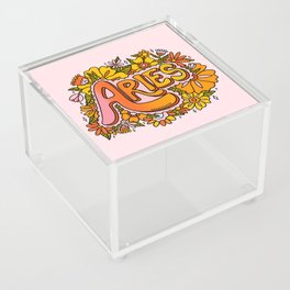 Aries Flowers Acrylic Box