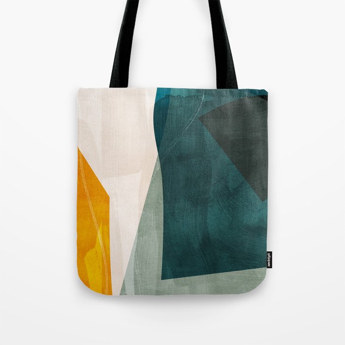 mid century shapes abstract painting 3 Tote Bag