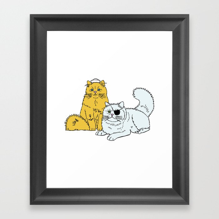 Navy Cats Framed Art Print