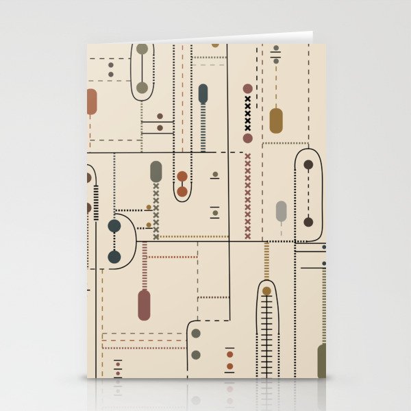 Abstract Earth Circuit Stationery Cards