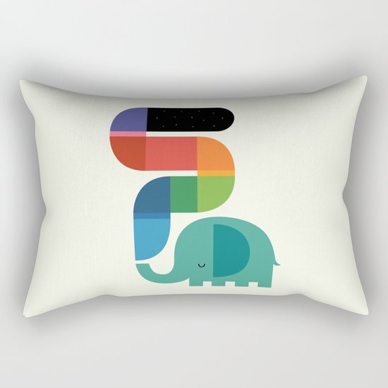 Rainbow Painter Rectangular Pillow