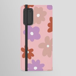 Sweet Pastel Flowers, Retro Inspired Android Wallet Case