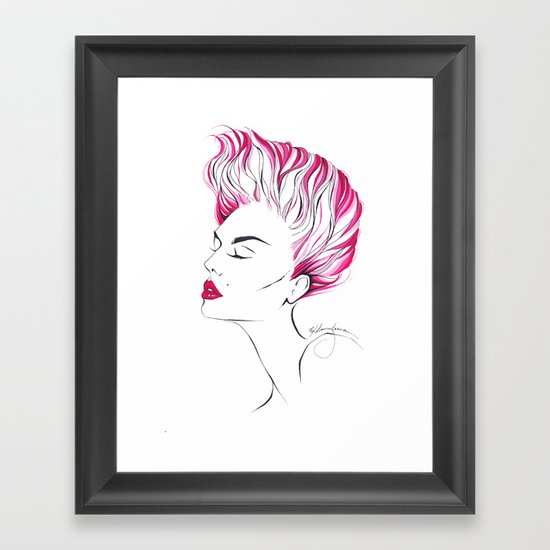 Pink Framed Art Print