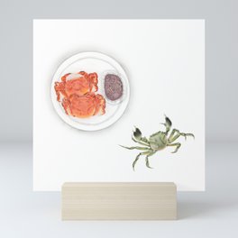 Watercolor Illustration | Chinese Cuisine | Hairy Crab | 大闸蟹 Mini Art Print
