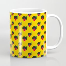 afro pick dot black red green yellow Coffee Mug