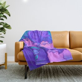 Midnight Lily Throw Blanket
