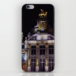 Brussels Grand Place at night  iPhone Skin