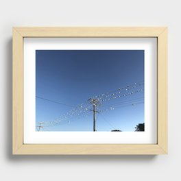 Birds on a wire Recessed Framed Print