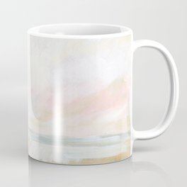 Golden Hour - Pastel Seascape Coffee Mug | Swell, Sand, Sky, Nature, Surf, Ocean, Coastal, Pastelsky, Acrylic, Sea 