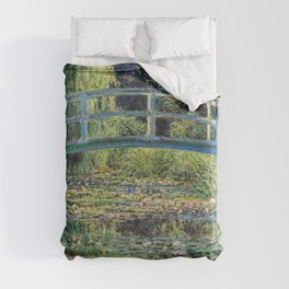 Claude Monet - The Water Lily Pond and the Japanese Bridge Duvet Cover