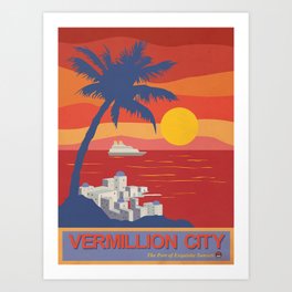 Vermillion City Poster Art Print