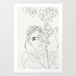 NEAR SPRING Art Print | Nature, Drawing, Adobe, Spring, Digital, Blackandwhite, Pencilsketching 