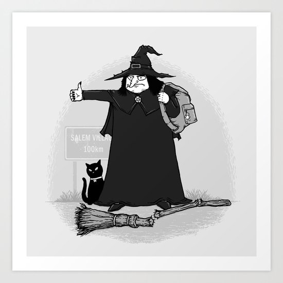 Witch Hiker Art Print