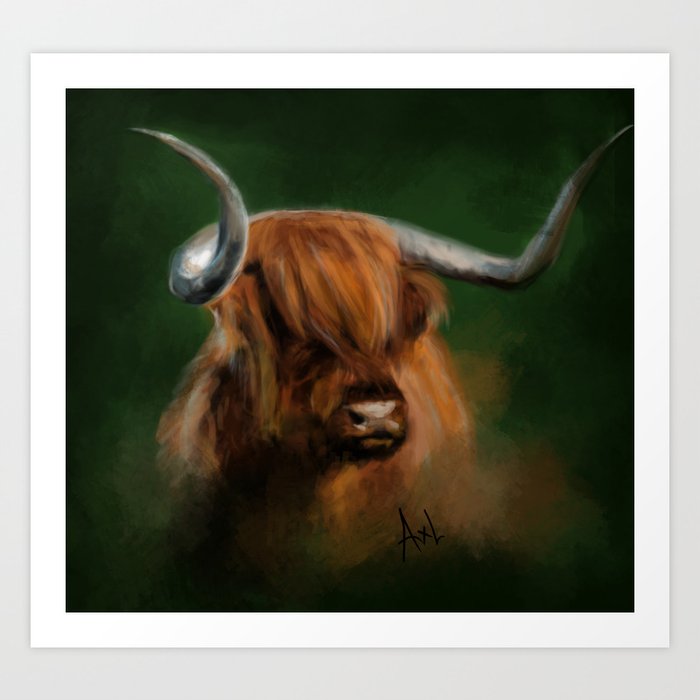 Highland Coo Art Print
